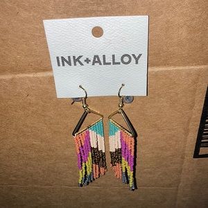 NWT Ink Alloy multi fringe earrings